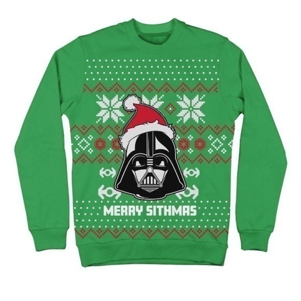 NWT Star Wars Merry Sithmas Darth Vader Green Ugly Christmas Sweatshirt size xl